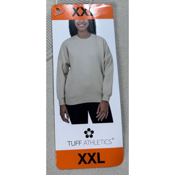 Tuff Athletics Crewneck Sweatshirt Women Size XXL Polyester Cotton Beige - Picture 9 of 9